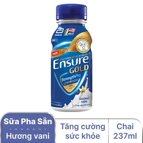 Sữa pha sẵn Ensure Gold vani 237ml
