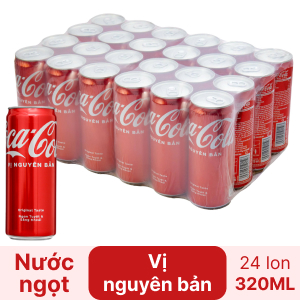 Thùng 24 lon nước ngọt Coca Cola 320ml