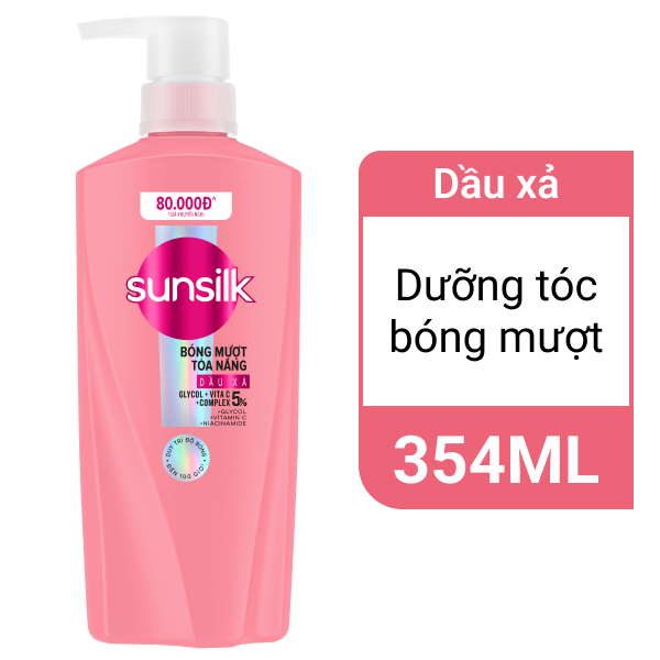 Dầu xả Sunsilk bóng mượt tỏa nắng 354ml