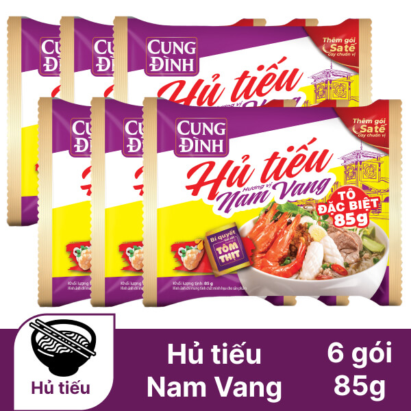 6 gói hủ tiếu Nam Vang Cung Đình 85g