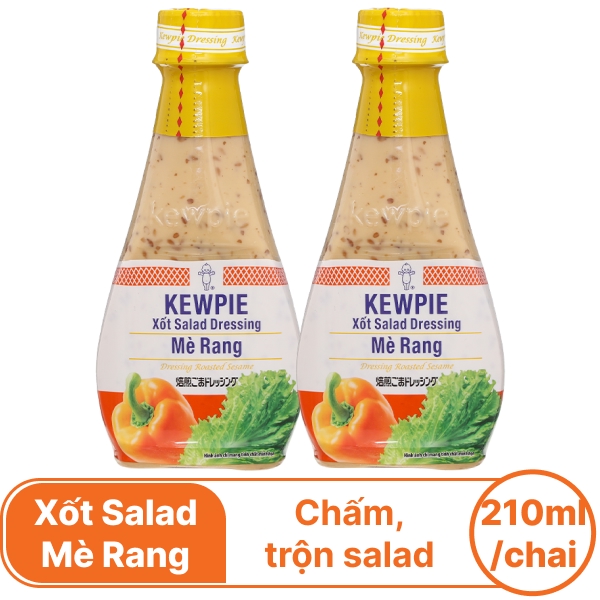 2 chai xốt salad mè rang Kewpie 210ml