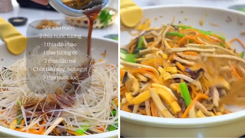 Xào miến và hoàn thiện