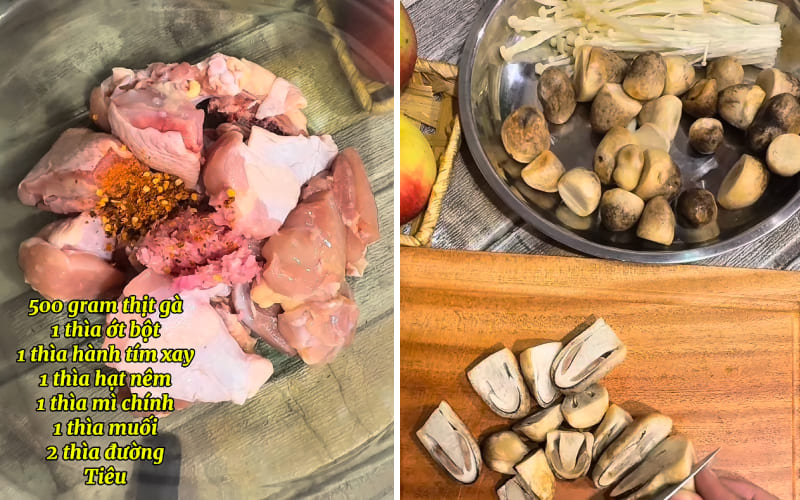 Bước 1: Sơ chế nguyên liệu