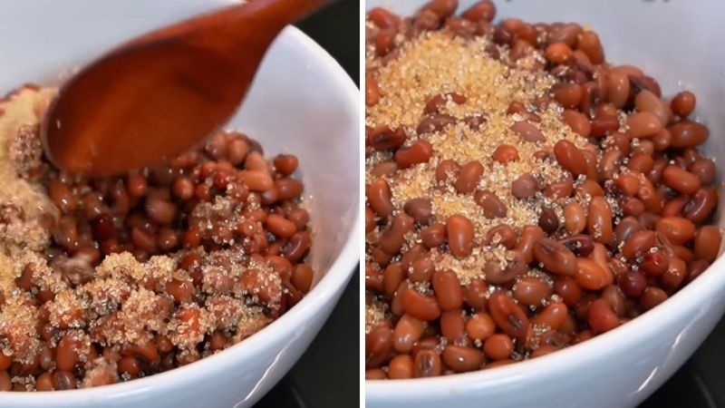 Bước 3: Ướp đậu với đường