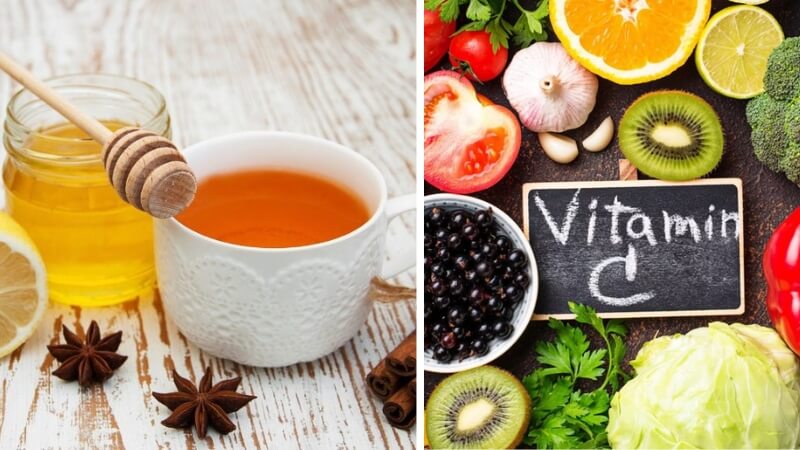 Cua kỵ với những mật ong và thực phẩm vitamin C