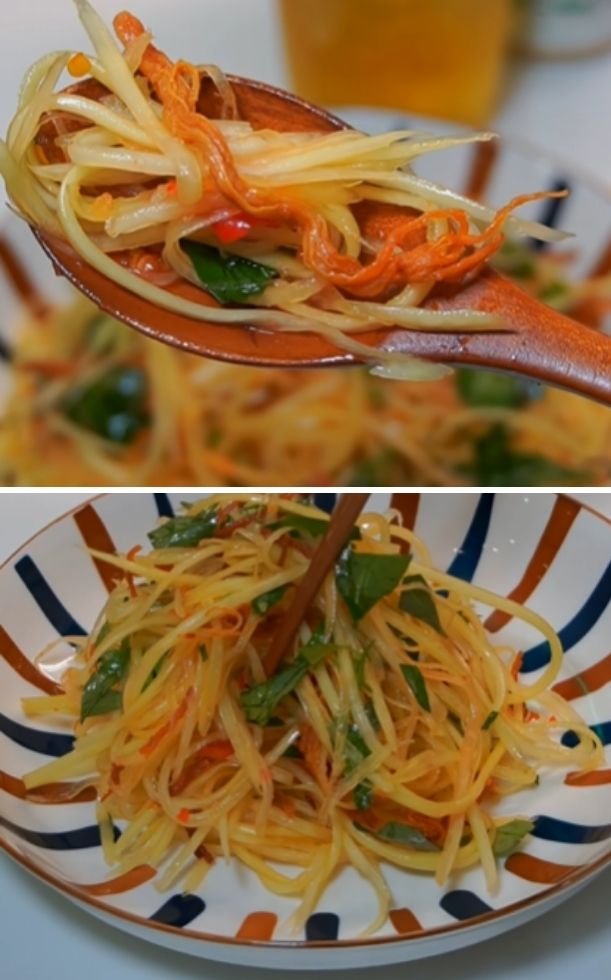 2 cách làm gỏi đu đủ đơn giản, giòn giòn ngon miệng cho bữa xế