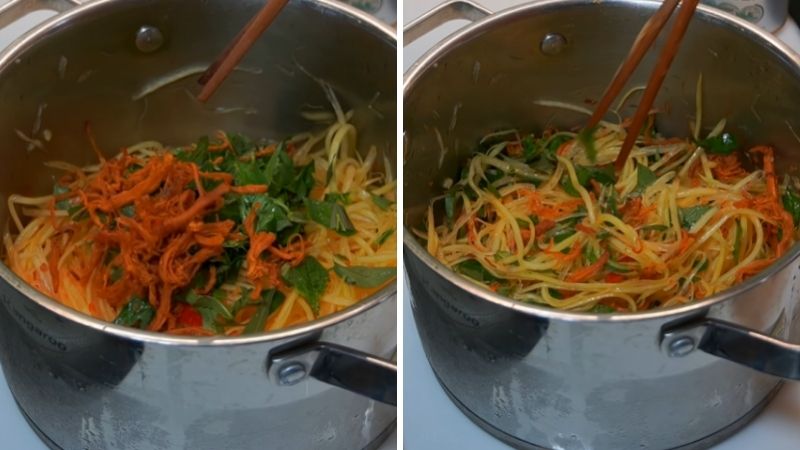 Bước 3: Trộn gỏi và hoàn thiện