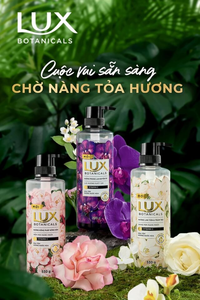 Khám phá dòng sữa tắm Lux Botanicals hương nước hoa