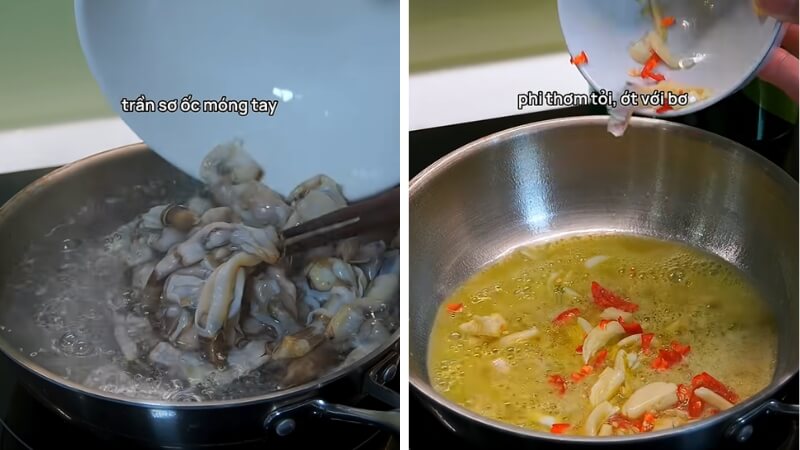 Sơ chế và chần nguyên liệu