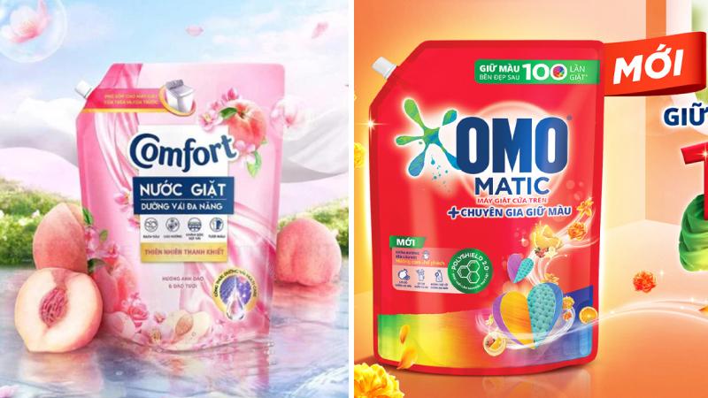 Khả năng làm sạch của nước giặt Comfort và OMO Matic