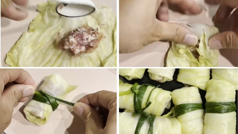 Gói bắp cải cuộn thịt