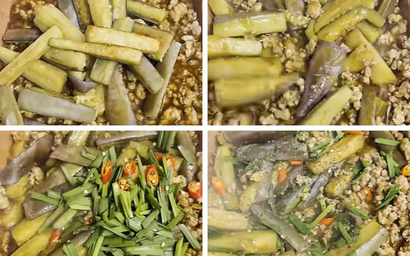 Người nấu đảo đều để thấm vị.