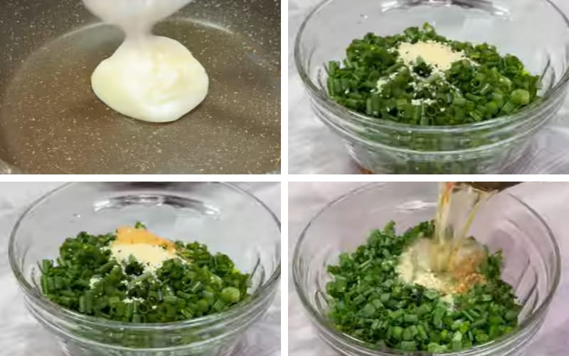 Mỡ hành thơm béo giúp món ăn hấp dẫn.