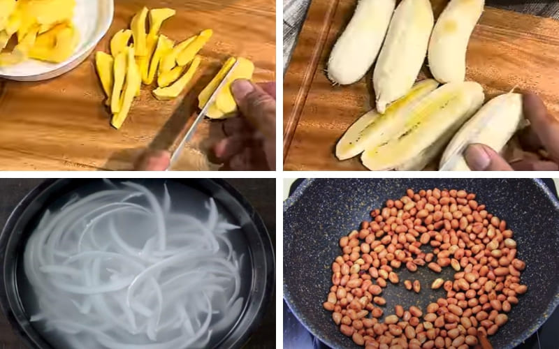 Bạn cần sơ chế nguyên liệu sạch và gọn gàng.