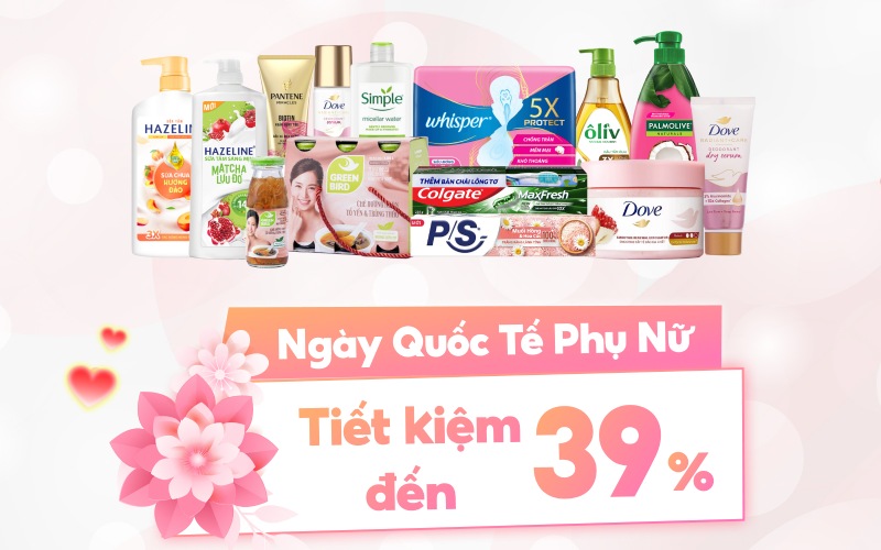 Mừng ngày Quốc tế phụ nữ 8/3, ưu đãi đặc biệt giảm đến 39%