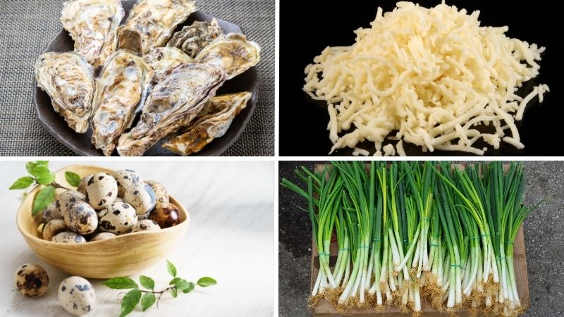 Nguyên liệu làm hàu nướng phô mai