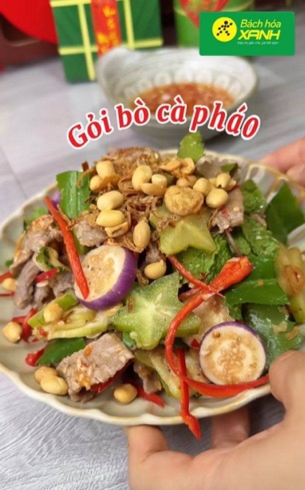 Cách làm gỏi bò cà pháo chua cay giòn tan, mồi nhậu cực bén