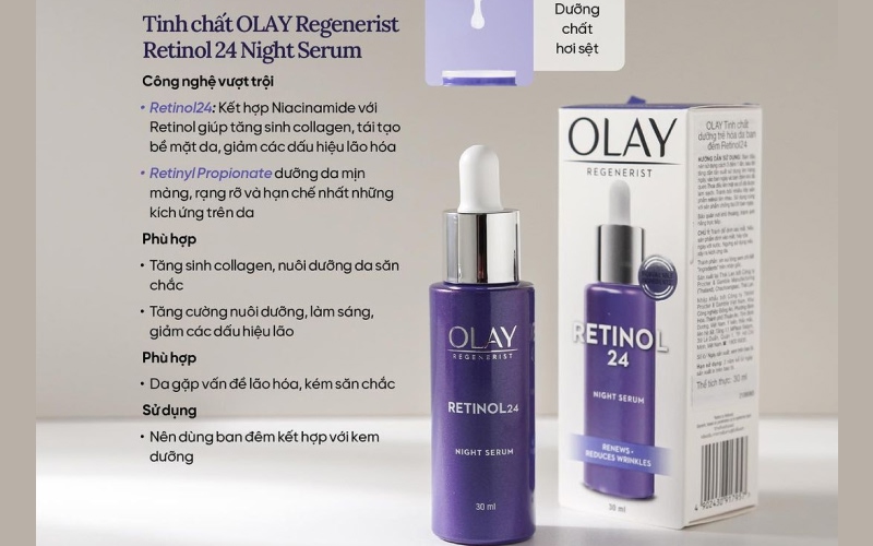 Đối tượng sử dụng serum Olay Retinol 24