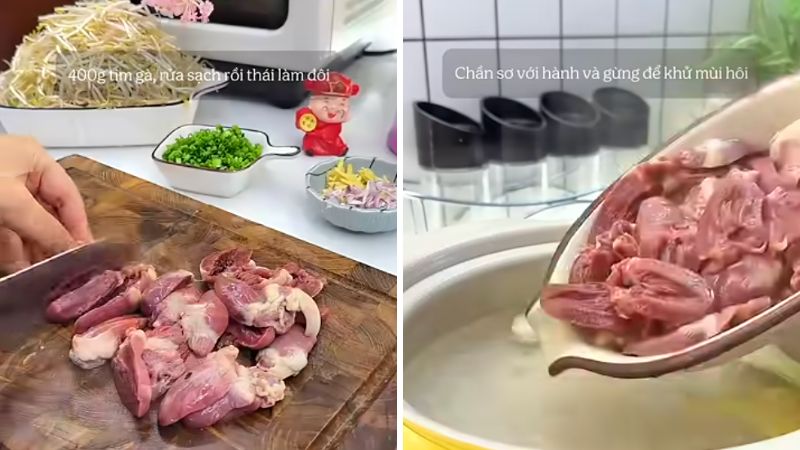 Sơ chế các nguyên liệu Sơ chế các nguyên liệu