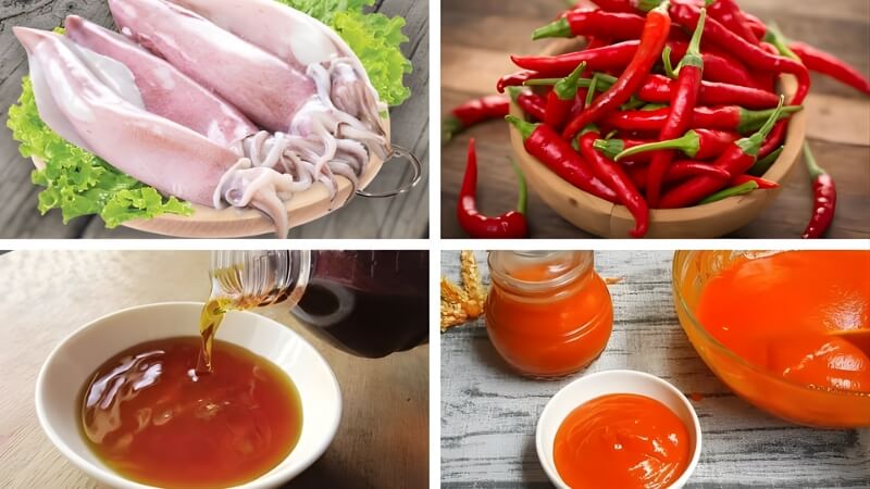 Nguyên liệu làm mực rim mắm