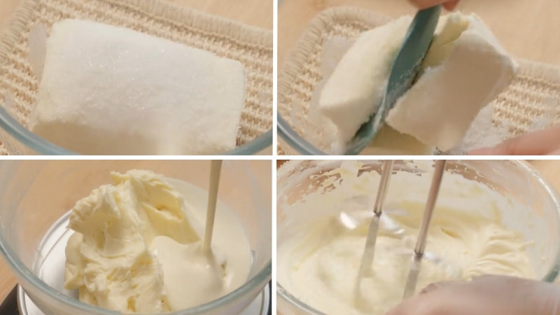 Chế biến nhân kem phô mai