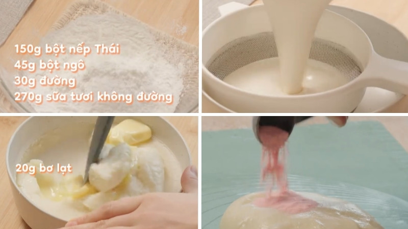 Làm vỏ bánh mochi