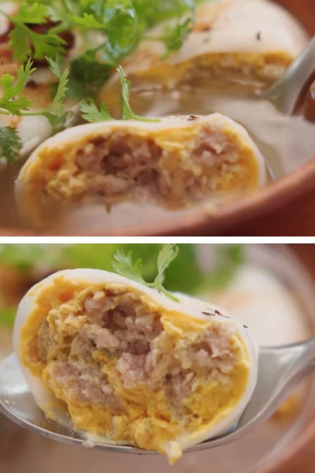 Khám phá công thức làm thịt nhồi trứng kì công, nước dùng thanh ngọt