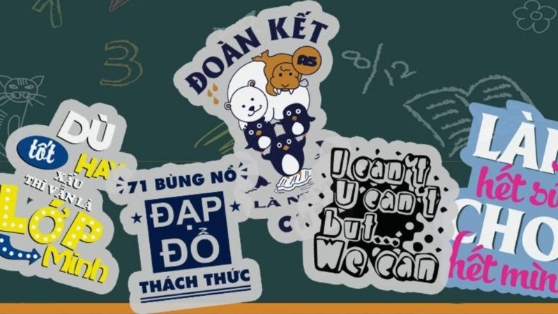 Mẫu slogan áo lớp Mẫu slogan áo lớp