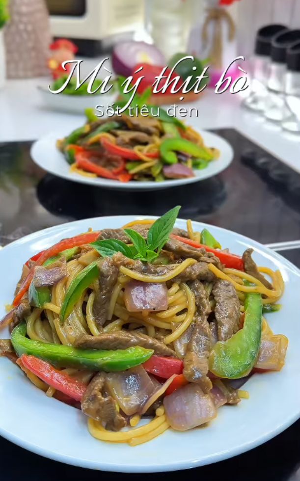 Cách làm mì Ý thịt bò sốt tiêu đen đậm đà, thơm lừng chuẩn nhà hàng