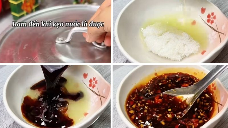 Hoàn thiện phần thịt khìa và làm nước chấm