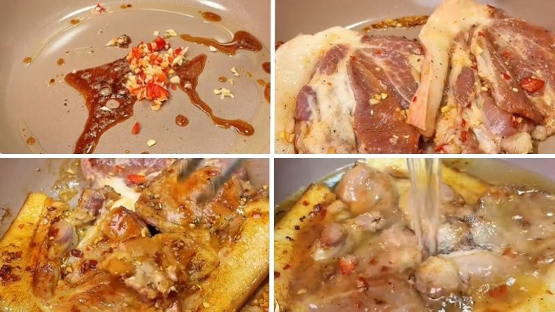 Khìa thịt với nước dừa