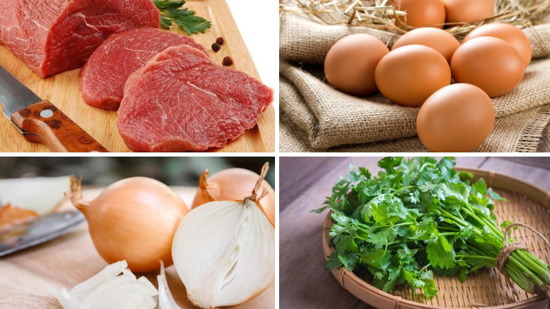 Nguyên liệu làm bò né