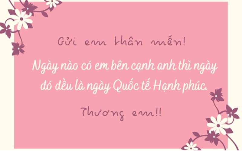 Lời chúc giúp ngày 20/3 thêm trọn vẹn.