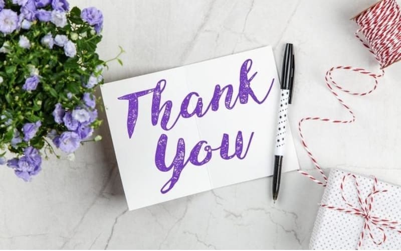 Lời cảm ơn giúp vợ cảm nhận trân trọng.