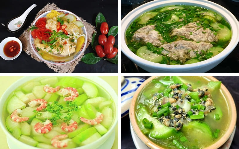 Món canh thanh mát giúp cơ thể giải nhiệt.