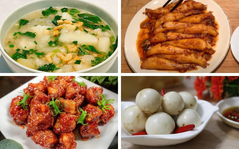 Thực đơn kết hợp hài hòa mặn và thanh.