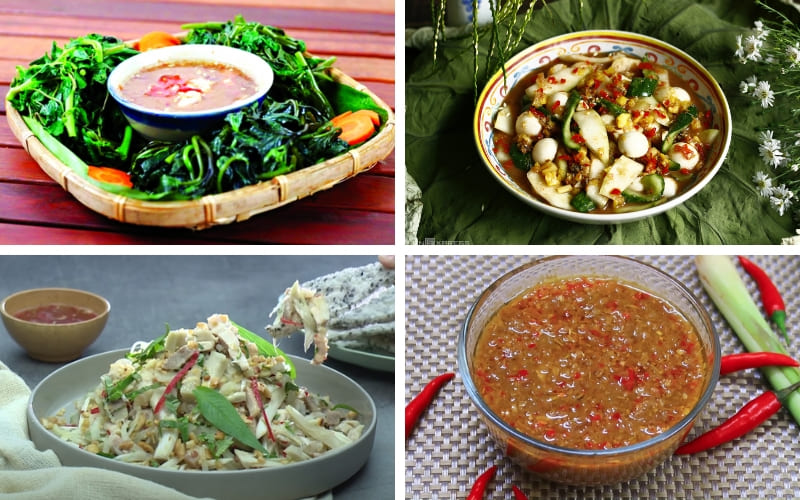 Rau và món kèm tạo sự cân bằng vị giác.