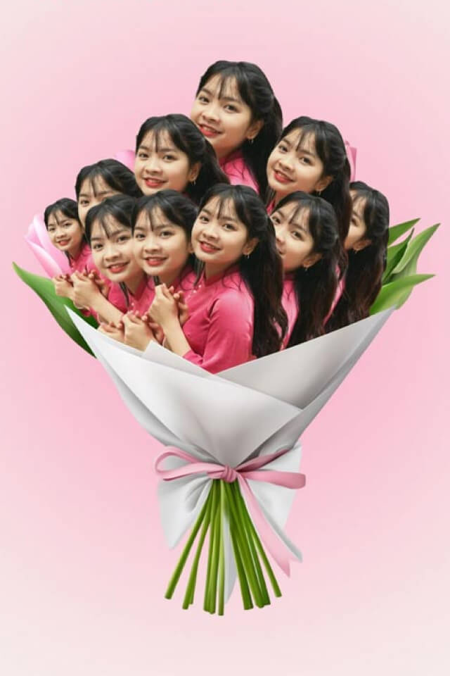 Cách tạo bó hoa ảnh cá nhân độc đáo và dễ thực hiện trên TikTok