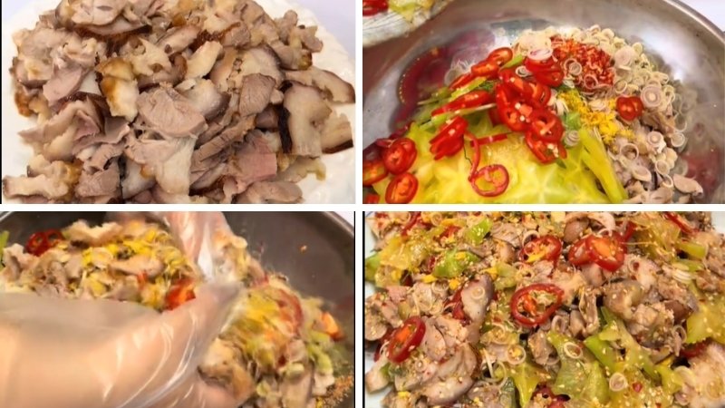 Trộn chạo chân giò heo