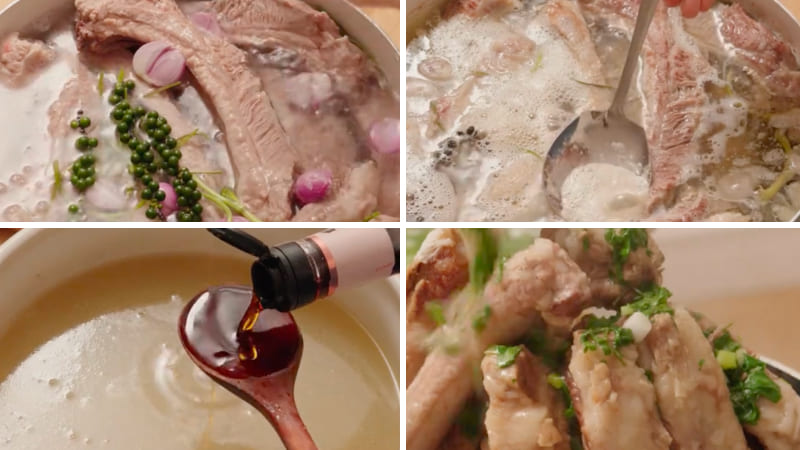 Bước 2: Làm sườn om sấu