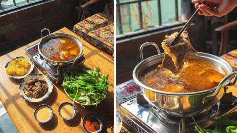 Quán lẩu bò Nhà Gỗ