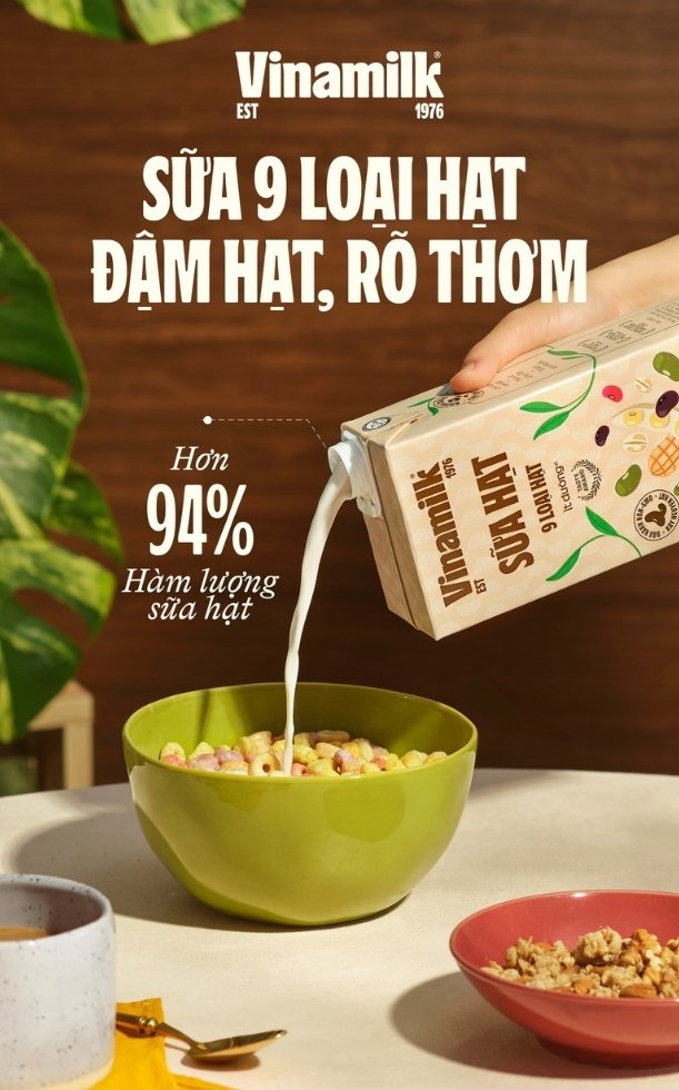 Sữa Vinamilk 9 loại hạt có tốt không? Thành phần và công dụng