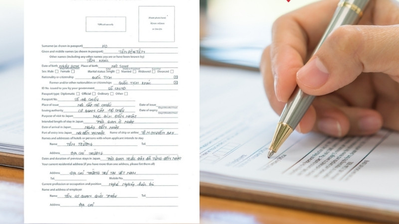 Giấy tờ nhân thân và tờ khai xin visa