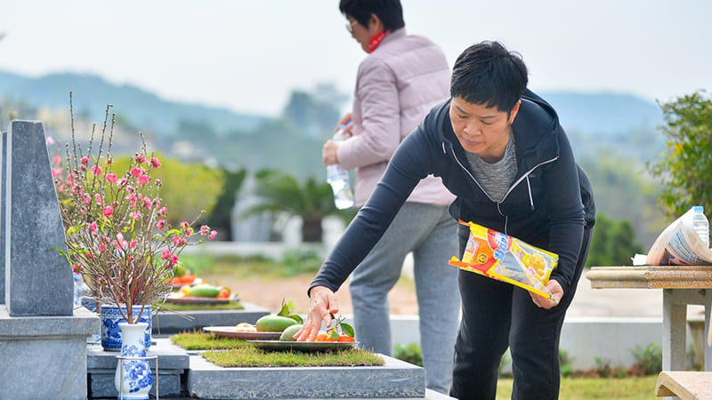 Thuận tiện cho việc dọn dẹp mộ