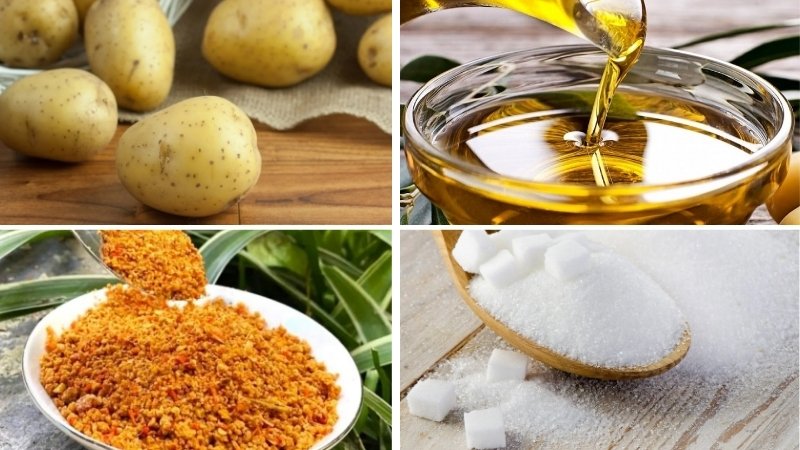Nguyên liệu làm khoai tây múi cau