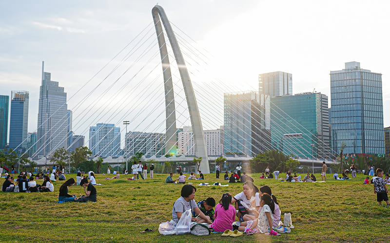 Buổi sáng không khí mát mẻ