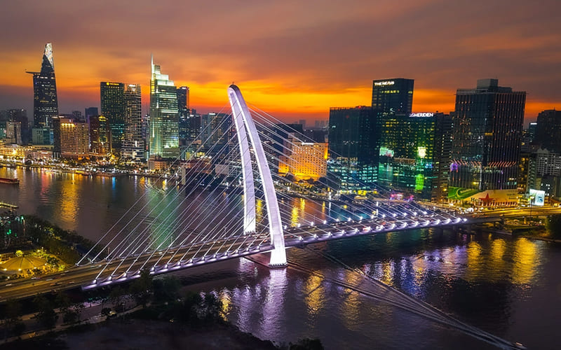 Background cầu Ba Son về đêm