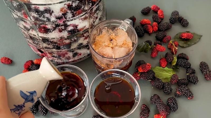 Thành phẩm món dâu tằm ngâm