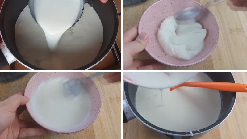 Làm hỗn hợp sữa chua