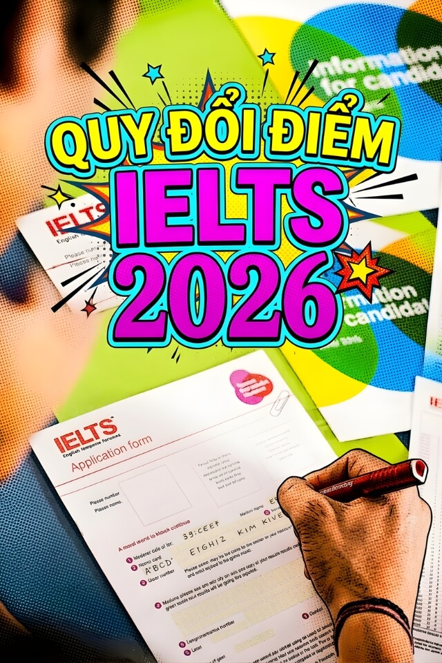 Quy đổi điểm IELTS 2026 mới nhất: Bảng quy đổi chi tiết và cách tính
